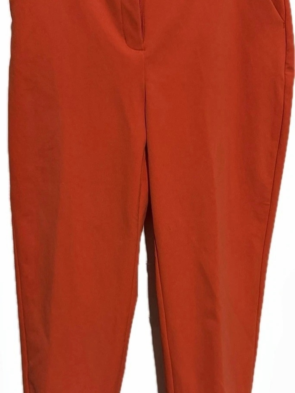 Express Straight Super High Rise Straight Leg High Rise Pants in Orange